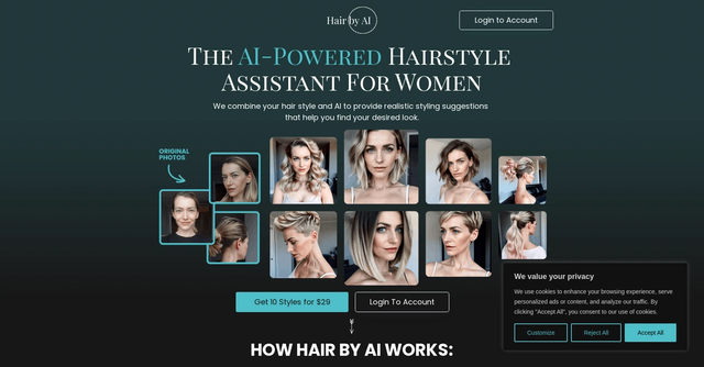 Hair by AI | The Ai-Powered Hairstyle Assistant For Women