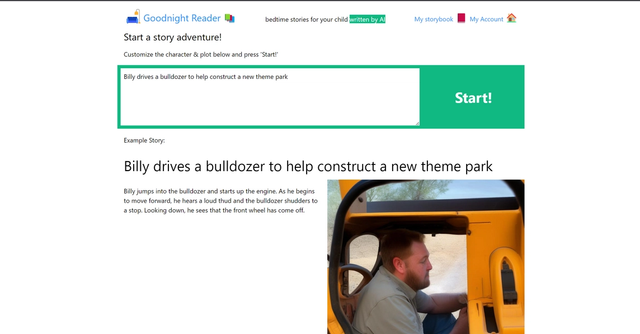 Goodnight Reader | Customized bedtime storytelling experience.