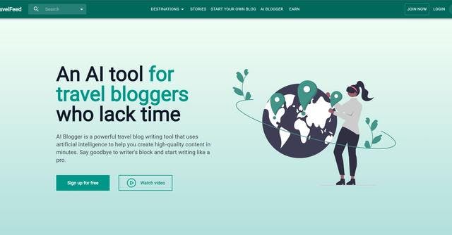 TravelFeed | An AI tool for travel bloggers who lack time