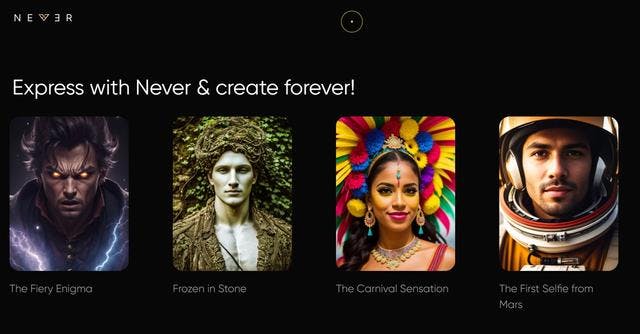 Never | Innovative digital image platform for remarkable photo creation