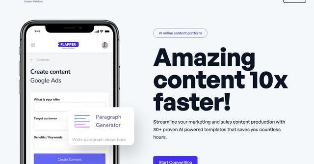Flapper.ai | Streamline marketing and sales content production
