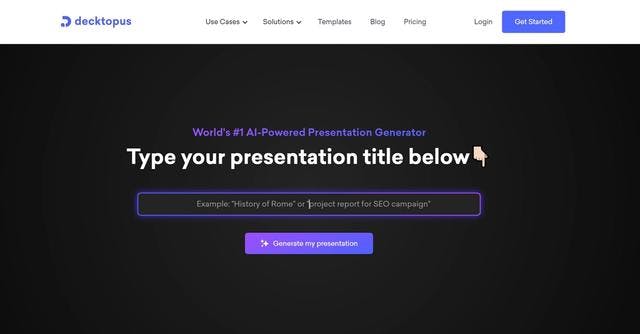 Decktopus AI | World's 1 AI-Powered Presentation Generator