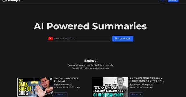 Tammy AI | YouTube summaries for free. 10x your learning speed today!