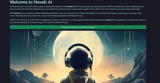 Novels AI | Personalized AI Audiobooks Tailored to Your Interests