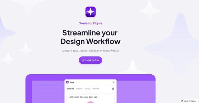 Genie - Figma | Simplify Your Design and Content Creation Process