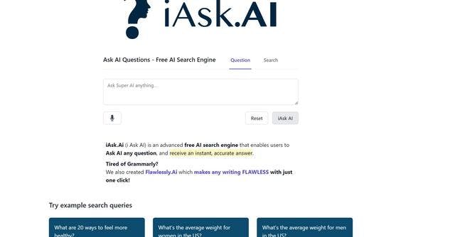iAsk.AI | AI search engine that focuses on objectivity
