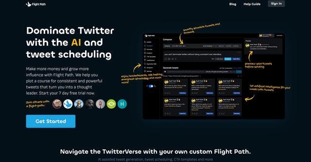 Flight Path | Utilize Flight Path to improve your Twitter impact with AI tweet generation