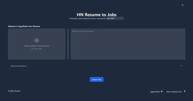 HN Resume to Jobs | Jobs AI tool is designed to help job seekers find relevant job postings