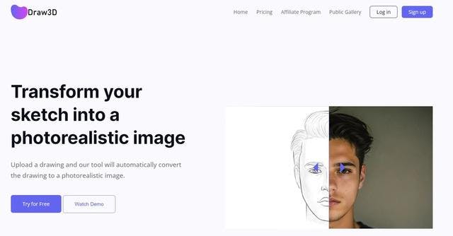 Draw3D | Convert Your Sketch into a Photorealistic Image with Ease