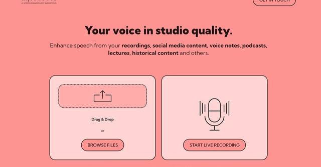 Ai|coustics | Transform Your Audio Content: Elevate Speech Quality to Studio-Level with Ease