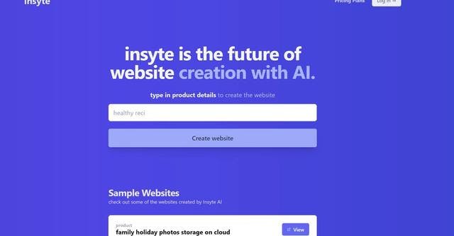 Insyte AI | AI-Powered Landing Pages Created in Seconds