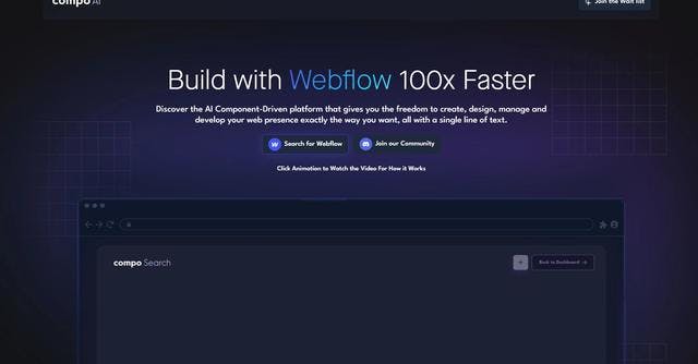 Compo AI | Build with Webflow 100x Faster