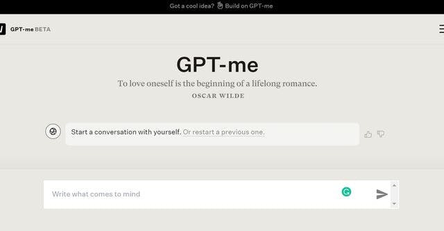GPT-Me | AI that gets smarter the more you talk to it and it gives you insights about yourself