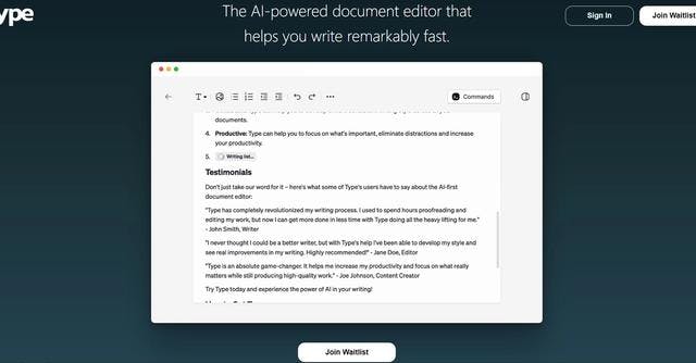 Type AI | AI-powered document editor