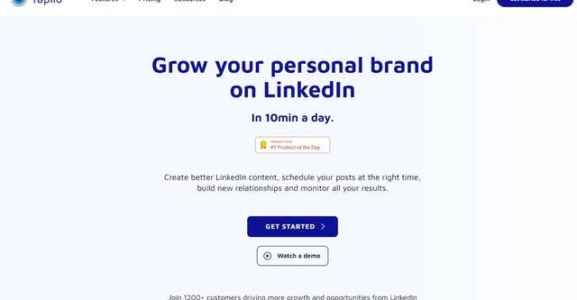 Taplio | Grow your personal brand on LinkedIn