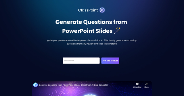 ClassPoint AI | Generate Questions from PowerPoint Slides