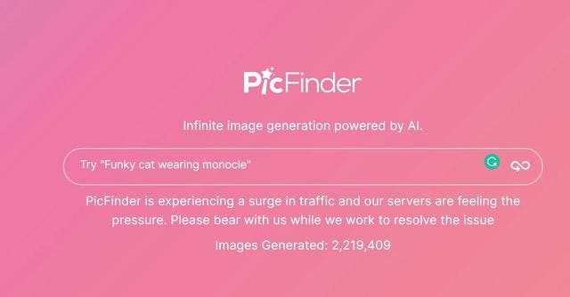 PicFinder | Infinite image generation powered by AI