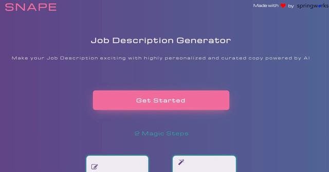 Snape | Personalised and curated copy for job descriptions