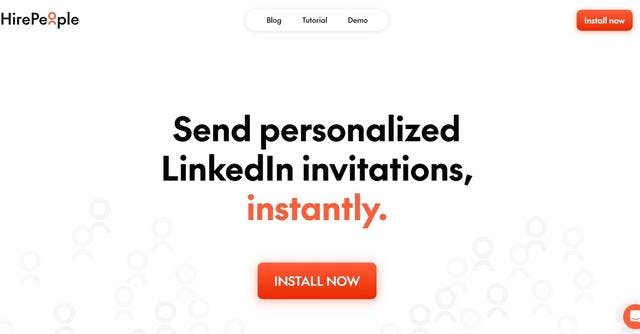 HirePeople | Send personalized LinkedIn invitations