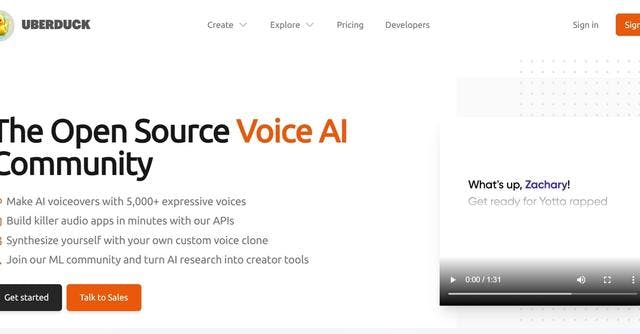 Uberduck | Create voice-over audio and AI-generated raps with Uberduck.