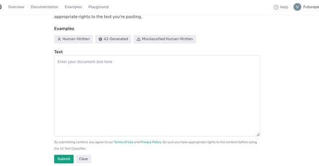 OpenAI Text Classifier | Here you can check if a text is AI generated