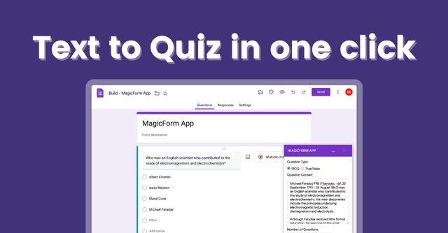 Magic Form | Text to Quiz in one click.