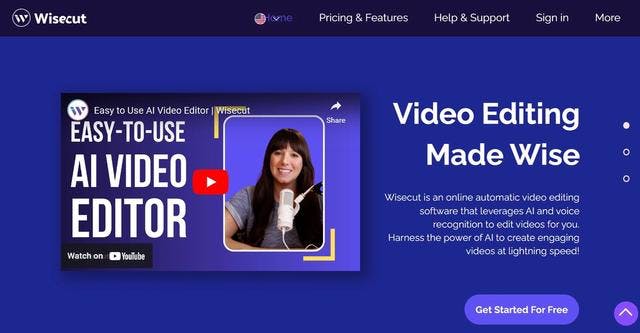 Wisecut | AI-powered video editing with voice recognition for fast