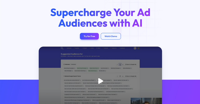 KeywordSearch | KeywordSearch AI boosts ROI for Google & YouTube Ads. Find Best Ad Audiences for Business in minutes using AI & Sync them to Ad Account in One Click
