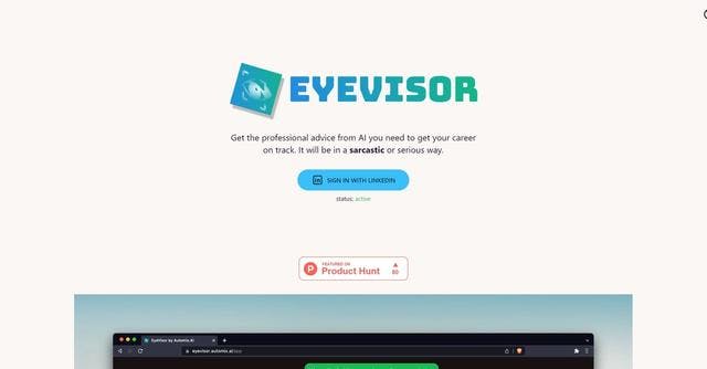 EyeVisor | Get the professional advice from AI you need to get your career on track.