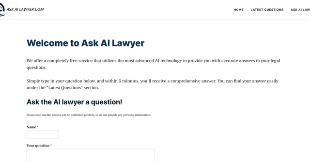 Ask AI Lawyer | Free legal AI advice within 5 minutes