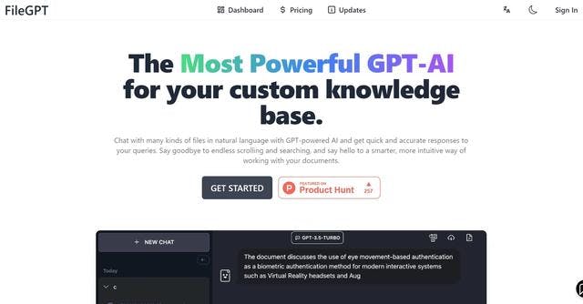 FileGPT | The Most Powerful GPT-AI for your custom knowledge base.