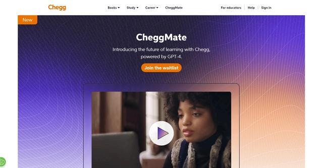 CheggMate | Combines Chegg's extensive content library