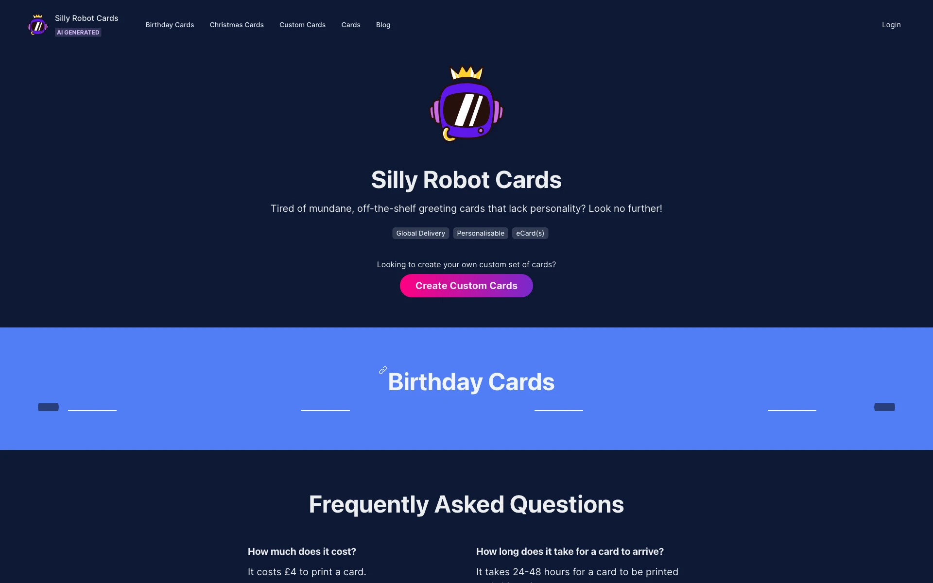 Silly Robot Cards